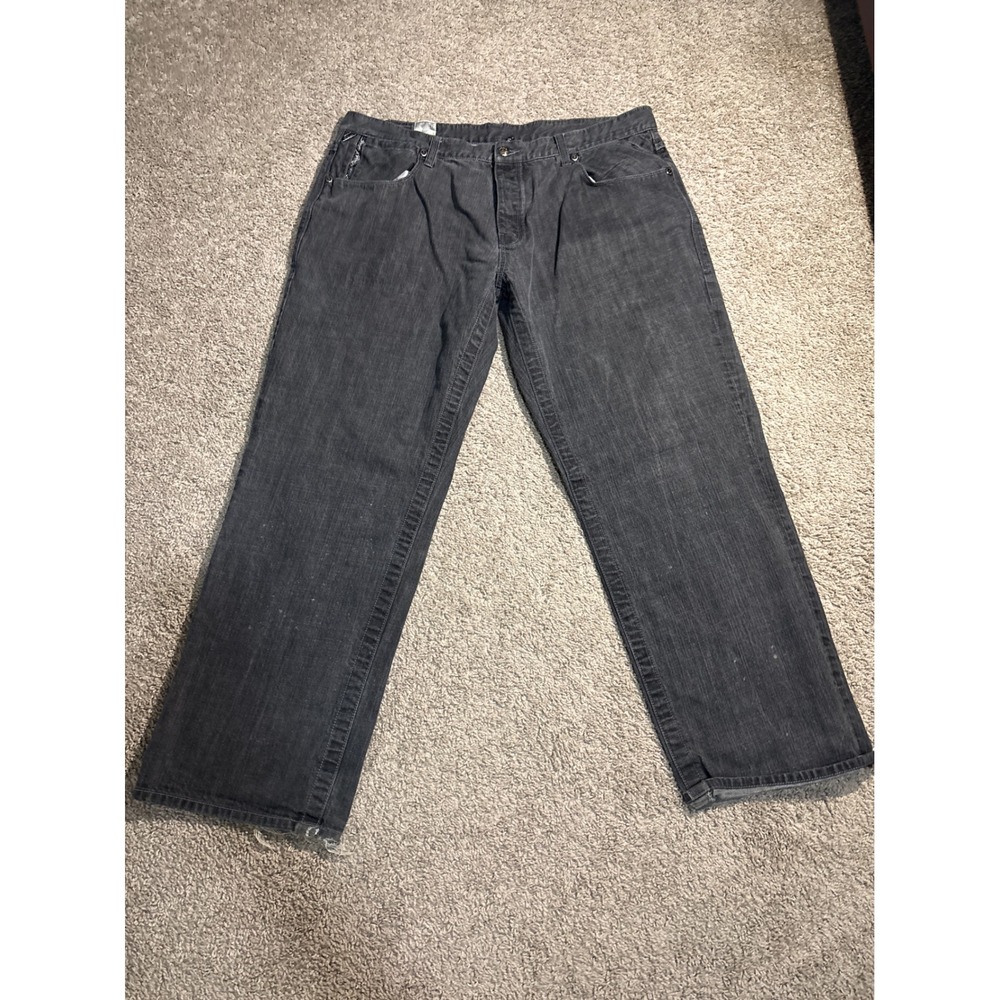 Parish Nation Mens Gray Denim Jeans Size 44 Straight Leg Relaxed Fit 100% Cotton